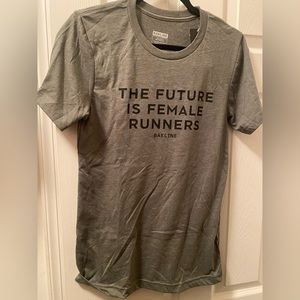 Bakline Women's Short Sleeve Tee - The Future Is Female Runners, Gray